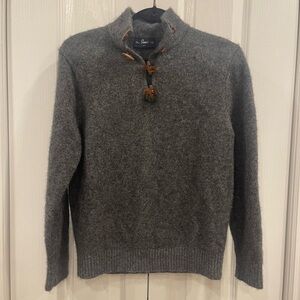 Simons 100% Shetland Wool Sweater | Gray | Men’s M | Toggle Neck